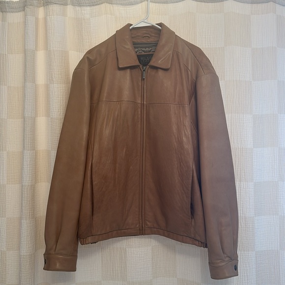 Vintage Tan Leather Bomber - Picture 3 of 6